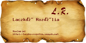 Laczkó Rozália névjegykártya