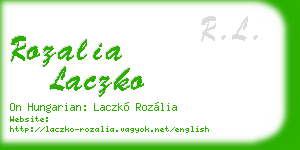 rozalia laczko business card