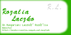 rozalia laczko business card